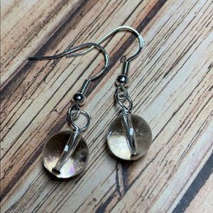 🌺Easy-care SP round Quartz Earrings by Susan Ray